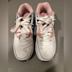 Nike Air Max 90 Kids White and Pink Sneakers